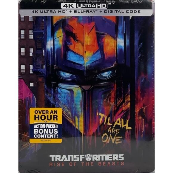 Transformers Rise of the Beasts 4K Ultra HD Blu-ray + Digital Code - Picture 1 of 7
